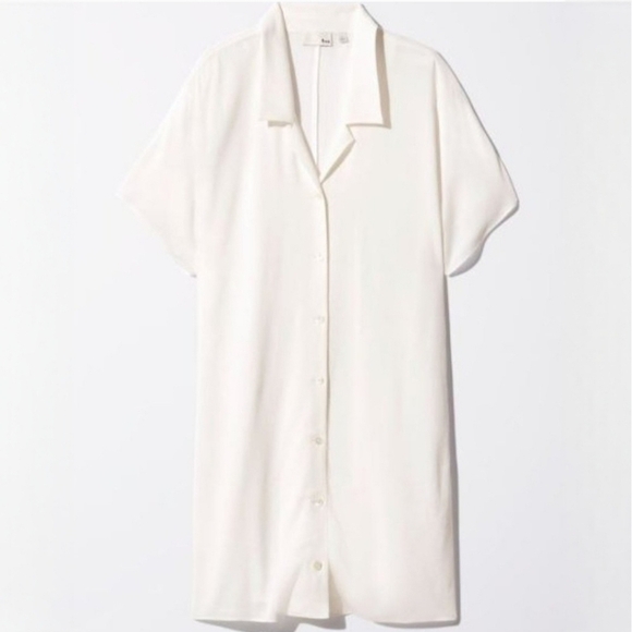 🇨🇦 Aritzia Wilfred Free Radhika White Shirt Dress - Picture 10 of 10